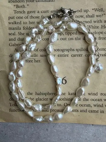 담수 진주 목걸이 강한 광택 알레르기 대응