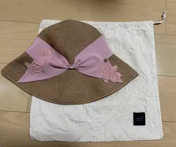 헬렌 카민스키 꽃 자수 밀짚모자 수납 봉투 포함 햇