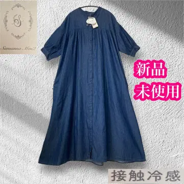 사만사 모스모스 미사용 새상품 롱 데님 원피스 셔츠 원피스