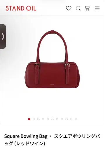STAND OIL 스퀘어 보울링백 (레드 와인)