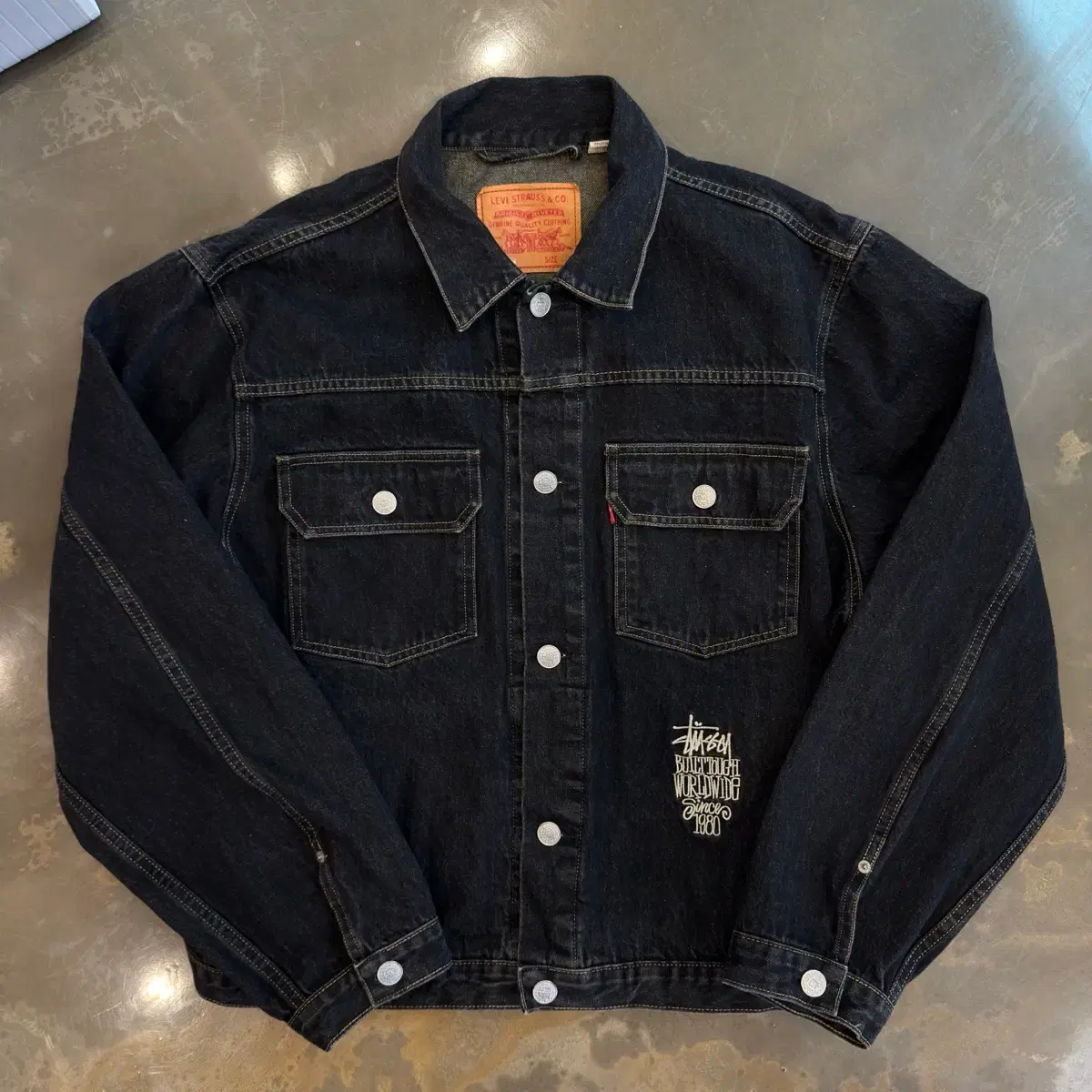 Stussy Levi's Crispy Rinse Trunker Jacket M | Bunjang Global