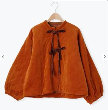 사만사 모스모스 벨로아 충전솜 퀼트 자켓 오렌지