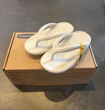 [ 새상품 ] TAW&TOE Flipflop 리커버리 샌들 크림 22cm