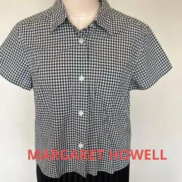[ MARGARET HOWELL ] 체크 무늬 반팔 셔츠 I