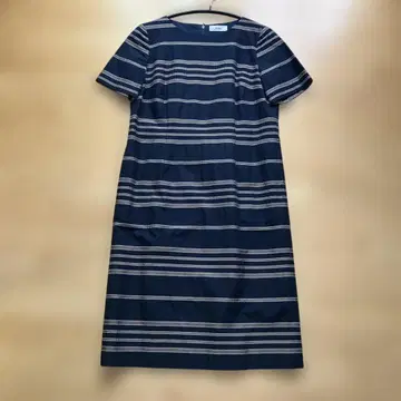 Leilian 네이비 보더 원피스 고급스럽고 단정한 포멀룩