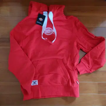 Dickies 레드 후드 부착 후드티 S 사이즈