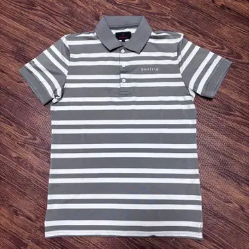 BRIEFING 스트라이프 골프 셔츠 M 사이즈
