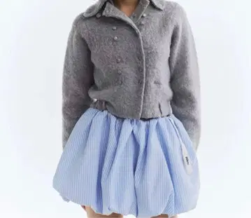 bibiy. BLAIR BALLOON SKIRT 정품 블루