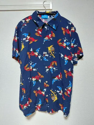 디즈니 판타지아 마법사 미키 알로하 셔츠 M