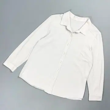 MISSEL 핀 스트라이프 셔츠 긴팔 화이트 핑크 L*ZC307