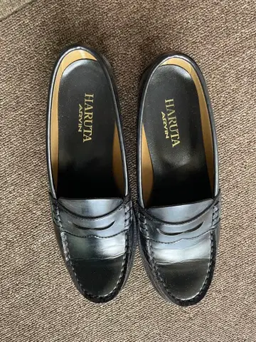 HARUTA 블랙 로퍼 25cm EE