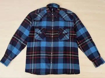 사이러스 SILAS 플란넬 셔츠 블루 M 사이즈