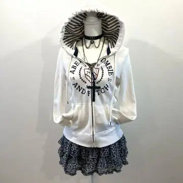 헤이세이 갸루 y2k Abercrombie & Fitch 지퍼 후드티