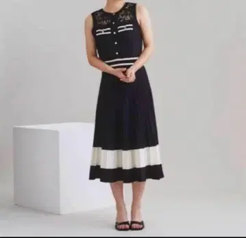 Diagram 바이컬러 니트 원피스 36