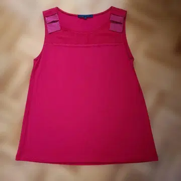 ANAYI 빨간색 슬리브리스 상의