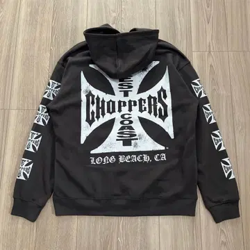 [ 민트 ] WEST COAST CHOPPERS 아이언 크로스 후드티 L