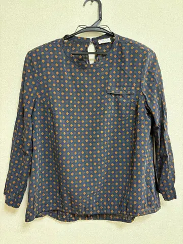 BRUNELLO CUCINELLI 네이비 긴팔 블라우스