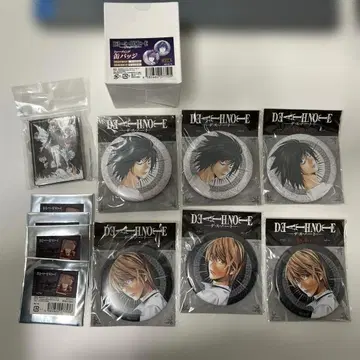 데스노트 굿즈 묶음 판매 야가미 라이토/L 아크릴 블록/캔뱃지