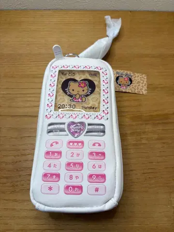 키티 휴대폰 파우치 펜 케이스 화이트 미사용