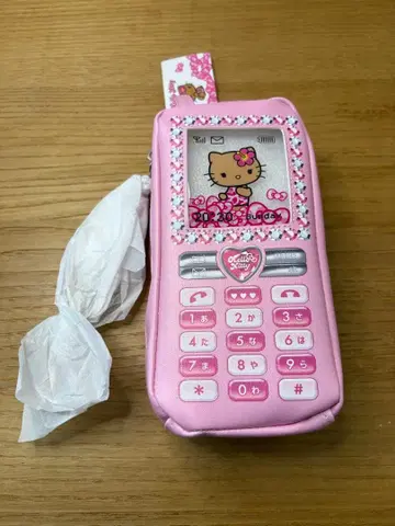 키티 휴대폰 파우치 펜 케이스 핑크 미사용