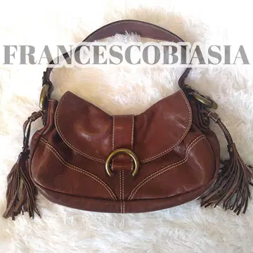 [ 새상품급 ] FRANCESCOBIASIA 브라운 가죽 원 숄더