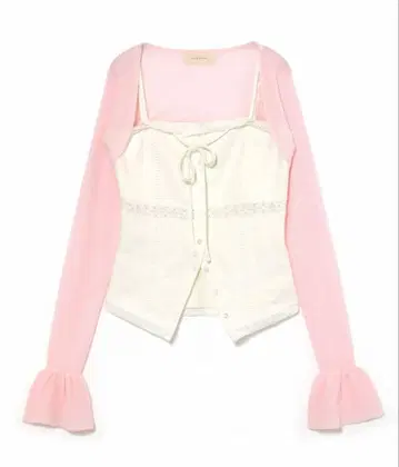 andmary Kiki 레이스 가디건 세트 탑