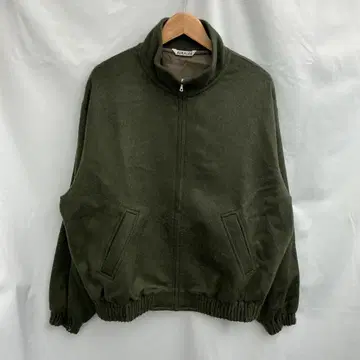 AURALEE BABY CAMEL FLANNEL ZIP BLOUSON