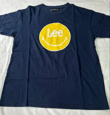 Lee 스마일리 로고 티셔츠 M 네이비