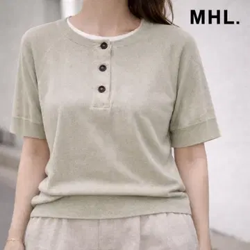 MHL 마가렛호웰 코튼 린넨 반팔 썸머 니트 M 사이즈 상당 최근