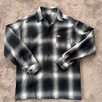 CALTOP 칼탑 긴팔 셔츠 플란넬 셔츠 옴브레 체크 셔츠