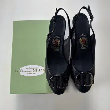 MIHAMA 블랙 슬링백 펌프스