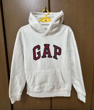 Gap 로고 풀오버 후드티 화이트