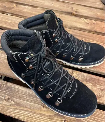 Lee 블랙 스웨이드 하이컷 부츠