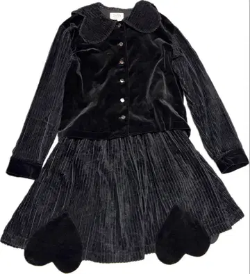 vintage 일본제 SaRy 하트 모티브 벨로아 셋업