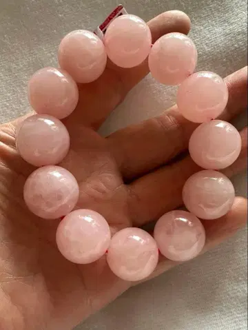 거대옥! 고품질 로즈쿼츠 비즈 팔찌