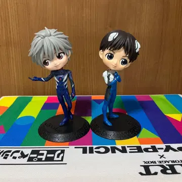 이카리 신지 아야나미 레이 SD 피규어 Qposket