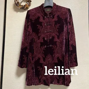 [ 특가 ] leilian 버건디 벨벳 자켓 실크 포함
