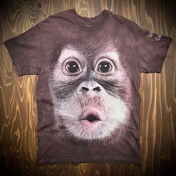 더 마운틴 오랑우탄 티셔츠 애니멀 티 L 타이 다이 올 패턴