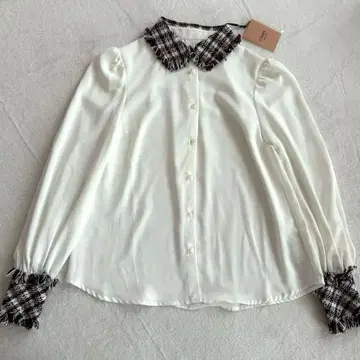 에이미 이스트 월 트위드 콤비 블라우스 eimy istoire Free