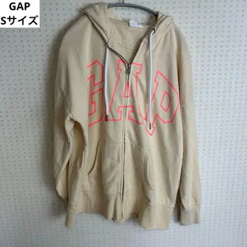 갭 GAP 집업 로고 후드티 핑크 아이보리 S