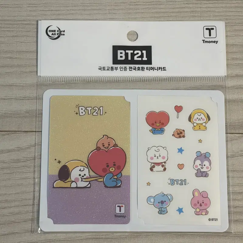 (새상품) BT21 전국호환 티머니카드
