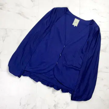 새상품급 Sybilla V넥 벌룬 판초 가디건 네이비 M*PD720