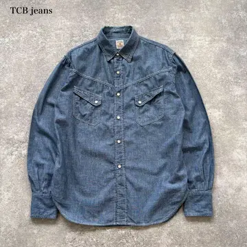 [ TCB jeans ] 런치맨 샴브레이 웨스턴 셔츠 긴팔 셔츠