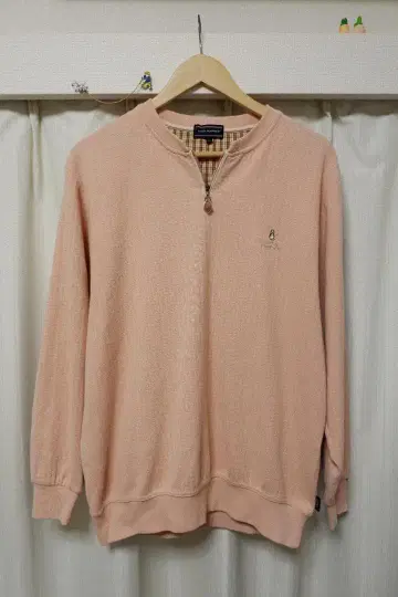 자수 로고 허시파피 Hush Puppies 하프 지퍼 니트 L 사이즈