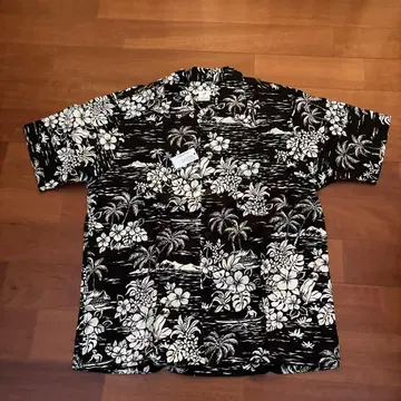 택 포함 새상품 ANATOMICA 하와이안 셔츠 블랙 L
