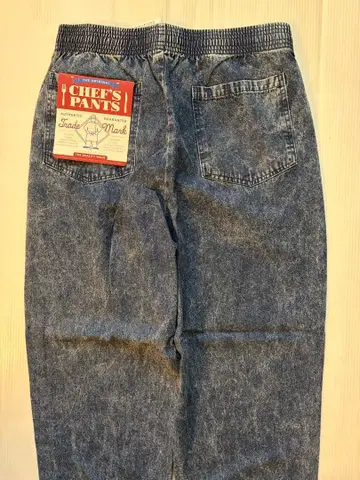 택 포함 미사용 셰프 팬츠 CHEF'S PANTS 데님 케미컬 워시