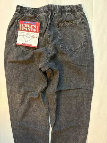 택 포함 미사용 L CHEF'S PANTS 블랙 케미컬