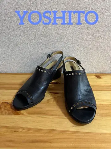 YOSHITO 백 스트랩 샌들 블랙 천연 가죽 24.5cm