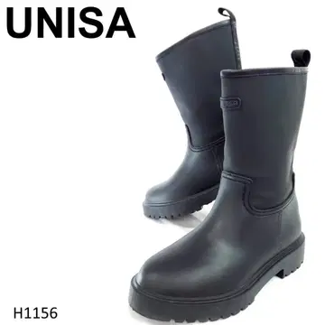 우니사 통굽 엔지니어 레인부츠 워터프루프 블랙 36 23 러버