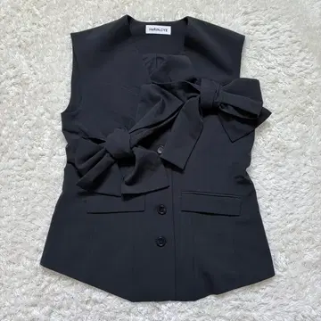 컨디션 최상 헤리 도트 사이 Ribbon vest 리본 베스트
